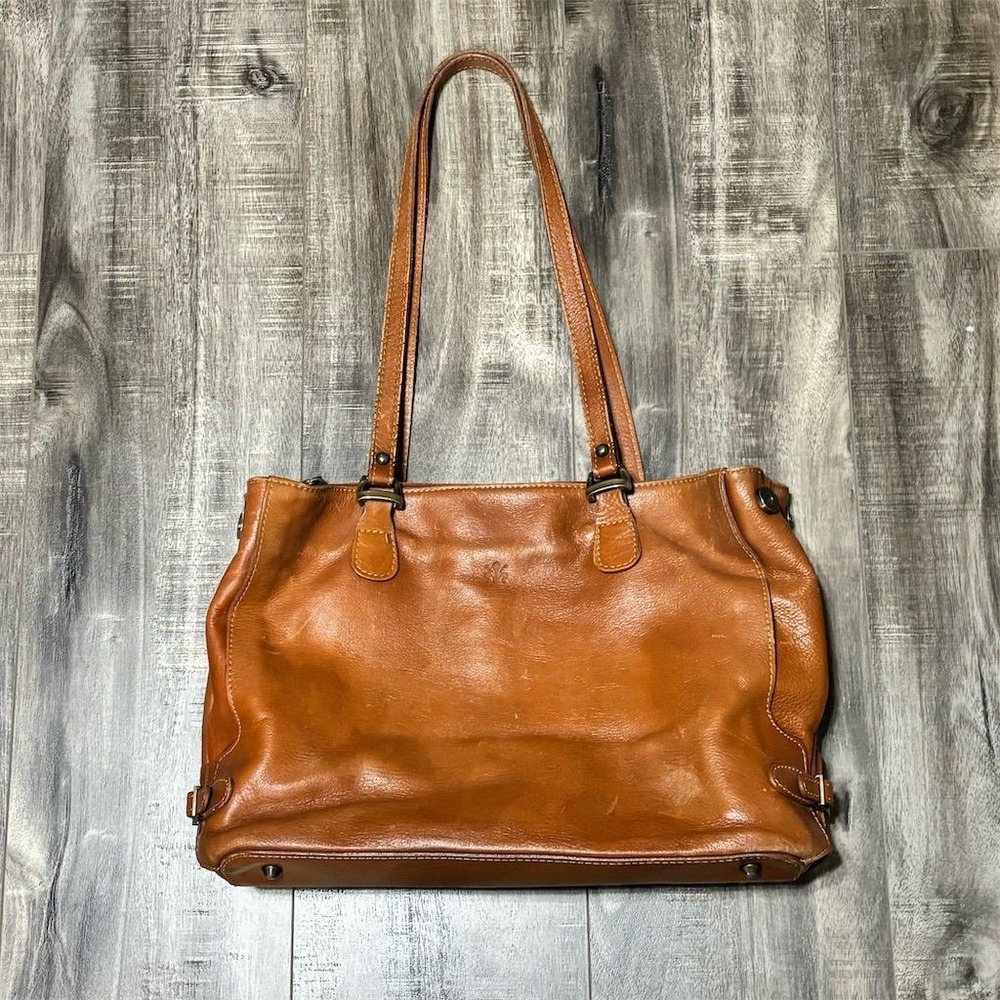 Vera Pelle Tan Leather Tote Bag